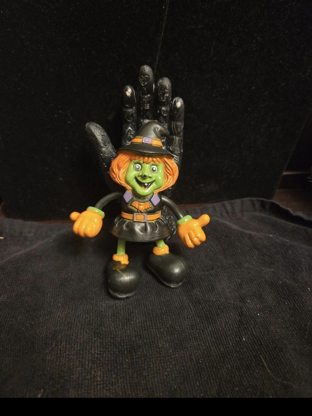 Vintage Bendable Witch Toy Figure Fun World Halloween Easter Unlimited 1990’s - Picture 1 of 7